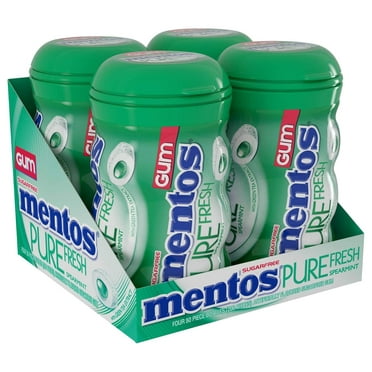 Mentos Pure Fresh Spearmint Gum - 24 per case.