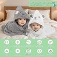 thumbnail image 6 of 16 Pcs Baby Towels, 4 Pcs Soft Hooded Towels & 12 Pcs Washcloths, Baby Bath Towels for Newborns, Infants & Toddlers- Ultra Absorbent, Cute Towel Gift for Boys, 6 of 8