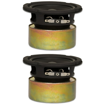 2 Goldwood Sound GW-4028/S Shielded 4" Woofers 70 Watt each 8ohm Replacement Speakers