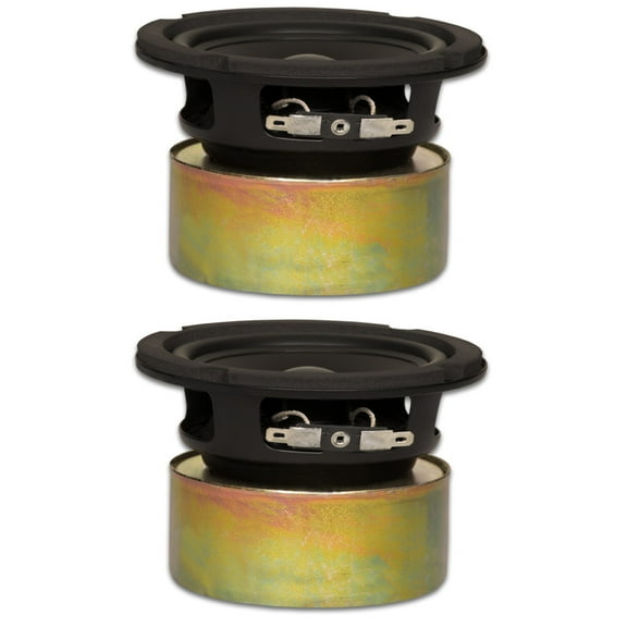 2 Goldwood Sound GW-4028/S Shielded 4" Woofers 70 Watt each 8ohm Replacement Speakers