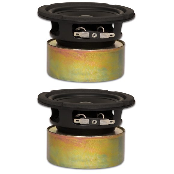 2 Goldwood Sound GW-4028/S Shielded 4" Woofers 70 Watt each 8ohm Replacement Speakers