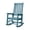 Blue, variant on Kaleemen Oversized Outdoor Rocking Chair,Easy to Assemble High Density Polyethylene Patio Rocking Chair,Red