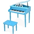 thumbnail image 1 of Gymax 30-Key Classic Baby Grand Piano Toddler Toy Wood w/ Bench & Music Rack Blue, 1 of 10