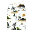 thumbnail image 5 of Iugvhana Men's Hawaiian Beach Swim Trunks Summer Tropical Floral Board Shorts Swimwear Bathing Suit with Pockets Beige#1 XXXL, 5 of 5