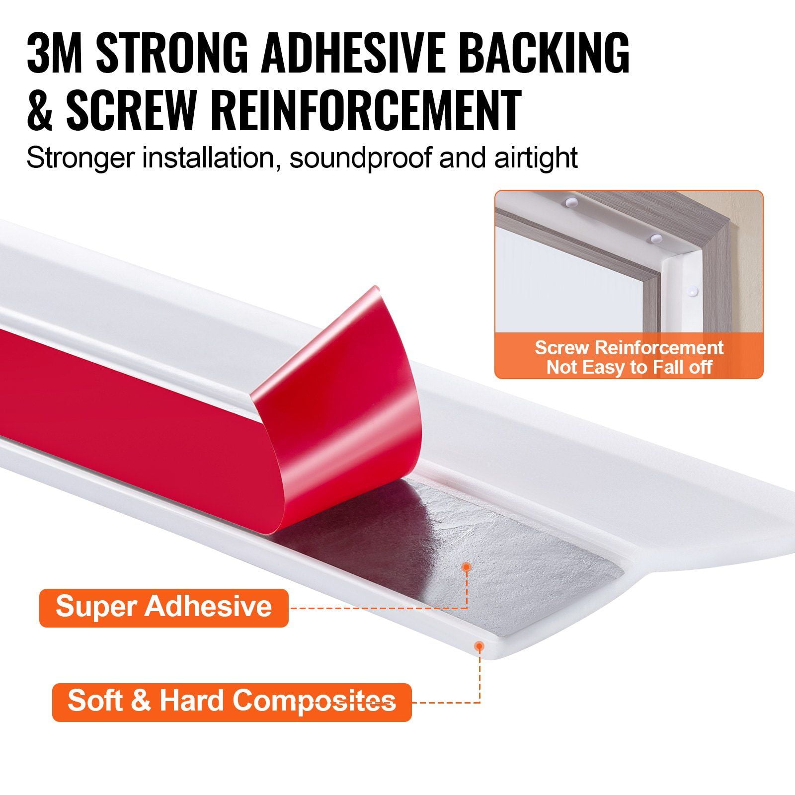 CAFORKP Universal Garage Door Seal Strip, 34 FT Total Length for Top and Sides Weather Sealing