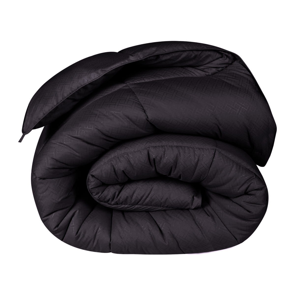 Superior Basketweave Plush Down Alternative Comforter, Twin XL, Black