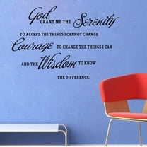 Black 22" x 12" God grant me the serenity PRAYER BIBLE... Vinyl Wall Art Home Decor Decal Sticker