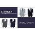 thumbnail image 7 of HISDERN Mens Suit Vest Lightweight Slim Fit Formal Waistcoat V-Neck Dress Vest for Weddings, Red, 7 of 7