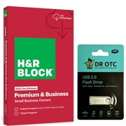 H&R Block Tax Software Premium & Business 2023 - BONUS FREE Dr OTC USB Drive 4GB