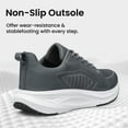 thumbnail image 5 of YHOON Men's Comfortable Walking Shoes Lightweight Breathable Tennis Non Slip Athletic Workout Training Sneakers Dark Grey Size 13.5, 5 of 7