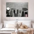 thumbnail image 2 of Elephant Stock Hair Styling Devices Wall Art - Horizontal Canvas Wall Art - Lobby Wall Decor - Fashion And Beauty Canvas - Black And Gray Decor - 51" x 34", 2 of 8