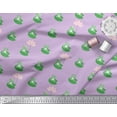 thumbnail image 3 of Soimoi Poly Crepe Fabric Lotus & Frog Kids Print Fabric by Yard 52 Inch Wide, 3 of 3