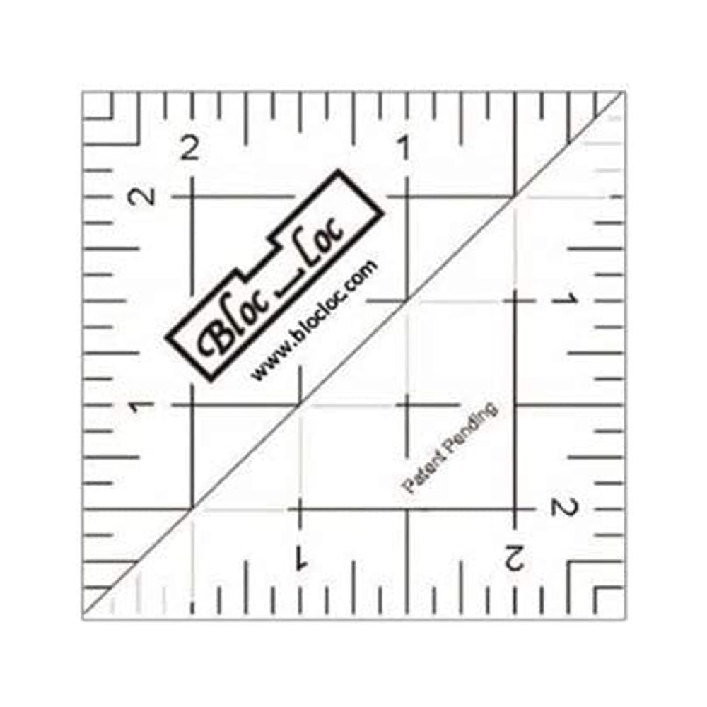 Bloc Loc~2.5" Half Square Triangle Ruler, Acrylic Ruler