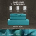 thumbnail image 6 of Sleep Zone Duvet Cover Queen Size, Stone Washed, Soft and Comfortable with Natural Wrinkles, Easy Care, Gift-Wrapped, Safe and Skin-Friendly(Teal, Queen), 6 of 6
