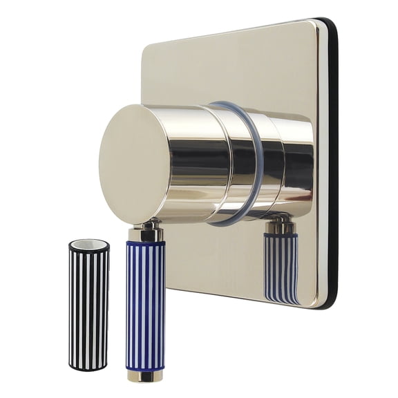 Kingston Brass KS4046KPS Verona Single-Handle Six-Way Diverter Valve with Square Trim Kit, Polished Nickel