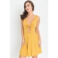 thumbnail image 2 of Casual Sleeveless Deep V-Neck Front Knot Mini Dress by EG Fashion - Rosa Apparel, 2 of 5