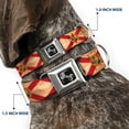 thumbnail image 2 of Buckle-Down Pet Collar, Dog Collar Metal Seatbelt Buckle, Florida Flag Continuous Vintage, 16 to 23 Inches 1.5 Inch Wide, 2 of 8