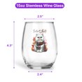 thumbnail image 5 of Hello Fall Persian Scarf Welcome Autumn with Leaves Pumpkins 15oz Stemless Wine Glass Mug Cat Lover Kitten Owner Gifts Wine Glasses Cup - 00011, 5 of 5