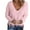 Pink, variant on hotojiny Women's V Neck Sweater Casual Tassel Long Sleeve Knitted Pullover Thermal Fitted Trendy Crop Top Fall Winter Outfit