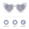 thumbnail image 5 of Heart Shaped Sunglasses: Thick Frame Fashion Sunglasses for Sun Blocking, PC Frame, Stylish Heart-Shaped Design, 5 of 5
