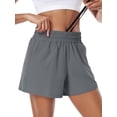 thumbnail image 5 of NELEUS Womens Athletic Shorts High Waist Running Short Gym Workout Shorts with Pockets 5" Sports Shorts,Light Gray,US Size XL, 5 of 5