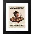 thumbnail image 2 of Albert Dorne 14x18 Black Modern Framed Museum Art Print Titled - Less Dangerous than Careless Talk (1944), 2 of 5