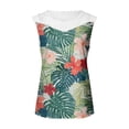 thumbnail image 4 of Fiudx Ofertas Flash Artículos En Oferta Camisetas Sin Mangas de Encaje con Estampado para Mujer, Camisetas Sin Mangas con Empalme de Cuello Redondo, Camiseta Ligera y Cómoda Delgada, 4 of 5