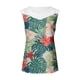 thumbnail image 4 of Fiudx Ofertas Relámpago Camisetas Sin Mangas de Encaje con Estampado para Mujer, Camisetas Sin Mangas con Empalme de Cuello Redondo, Camiseta Ligera y Cómoda Delgada, 4 of 5