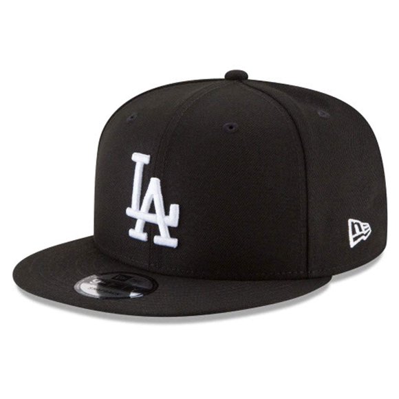 New Era 950 Los Angeles Dodgers Basic Snapback Hat (Black/White) Men's Cap
