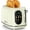 Beige, variant on Smart Touch Screen Toaster 2 Slice, Retro Wide Slot Stainless Steel Toaster with 6 Browning Levels, Reheat & Defrost, for Bagel, Toast, Bread, Removable Crumb Tray, Black