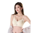 thumbnail image 4 of DuoJiaJ Soft Support Bra For Seamless No Side Bulge Push Up Demi Fixed Cup Wireless Comfort T-Shirt Bras White, 4 of 4