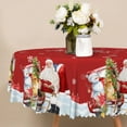 thumbnail image 5 of Nanqianyi Merry Christmas Round Tablecloth 60 inch Winter Snowman Santa Claus Circular Table Cloth for Round Tables Family Dinner Decor, 5 of 10