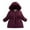 Wine, variant on Kiijoy Girls Winter Padded Coat Bow Hooded Down Jacket Warm Outerwear, Sizes 18-24M