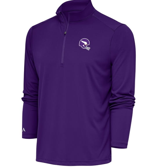 Men's Antigua Purple Minnesota Vikings Tribute Quarter-Zip Pullover Jacket