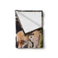 thumbnail image 2 of Animal Soft Flannel Fleece Blanket, Forest Nature Wild Fox with Hazel Eyes in a Wooden Carved Tree with Moss Art Print, Cozy Plush for Indoor and Outdoor Use, 50" x 70", Multicolor, by Ambesonne, 2 of 6
