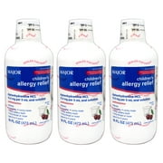 Major Children's Allergy Relief Diphenhydramine HCI 12.5mg/5 mL Oral Solution, Cherry Flavored, 16 FL OZ - 3 Pack