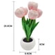 thumbnail image 2 of Lámpara de mesa con flores, tulipán, luz LED de noche para escritorio, decoración del hogar, sala de estar, flores artificiales, 2 of 8