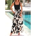 thumbnail image 3 of Vestido maxi boho floral sin mangas KIRUNDO negro talla pequeña, 3 of 8