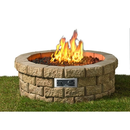 Outdoor GreatRoom Hudson Stone 46 Diam. DIY Fire Pit Kit - Walmart.com Outdoor GreatRoom Hudson Stone 46 diam. DIY Fire Pit Kit - Outdoor GreatRoom Hudson Stone 46 Diam. DIY Fire Pit Kit - Walmart.com