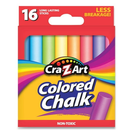 Cra-Z-Art Colored Chalk, Assorted Colors, 16/Pack, Each