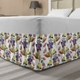 thumbnail image 1 of Botanical Bed Skirt, Watercolor Artwork of a Summer Garden with Blooming Flowers Mother Nature Theme, Elastic Bedskirt Dust Ruffle Wrap Around for Bedding Decor, 4 Sizes, Multicolor, by Ambesonne, 1 of 2