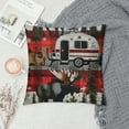 thumbnail image 2 of Camping Throw Pillow Covers for Kids Adult,Red Grey Buffalo Plaid Check Pillow Covers,Vintage Elk Cushion Covers, Decorative Pillow Covers, 2 of 5
