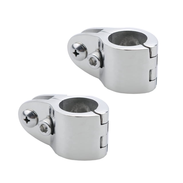2pcs Top Jaw Slides with Quick Release Pin Round Tubing, Top Hardware, 316 Stainless Steel Marine Hardware Pair (22mm)