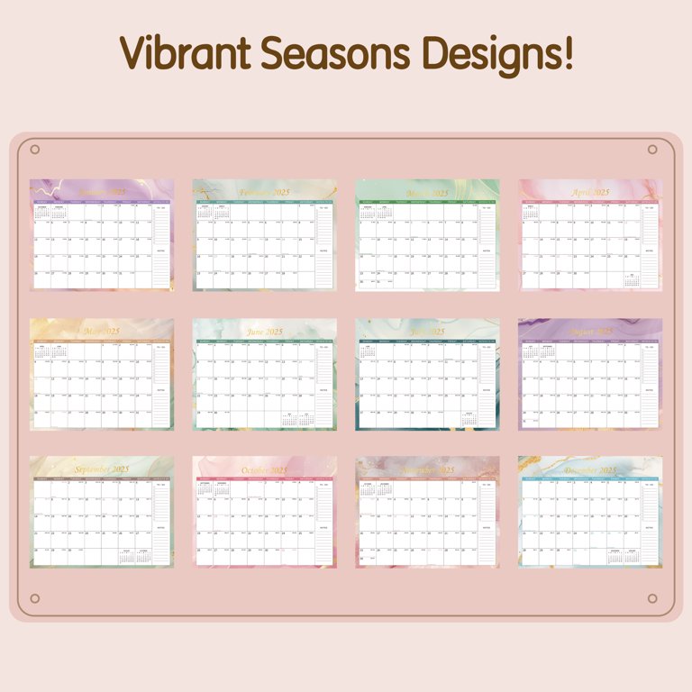 Deli 2025 Wall Calendar, 11\ x 8.5\, Thick Paper with Julian Dates and Block for New Year and Christmas Presents, Monthly planner for Office Home Planning & Organizing,Color Design - Shop Black deli-2025-wall-calendar-11-x-8-5-thick-paper-with-julian-dates-and-block-for-new-year-and-christmas-presents-monthly-planner-for-office-home-planning-organizing-color-design-shop-black