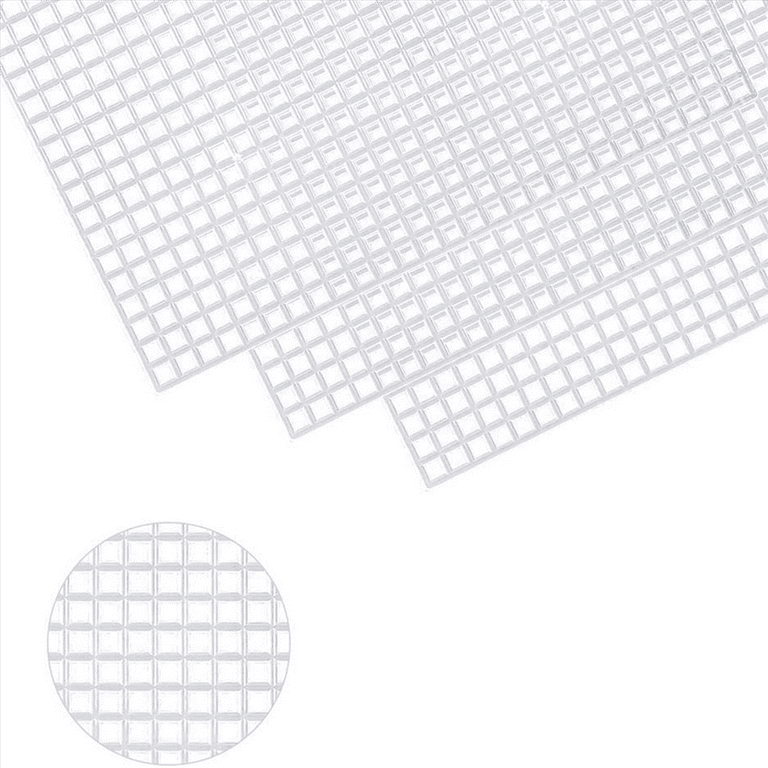SAVITA 6 Sheets of Plastic Mesh 7 Needles for Embroidery and Knitting and  Crochet Projects