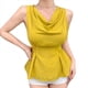 thumbnail image 1 of Camisetas Sin Mangas Verano con Cuello Vuelto para Mujer, Blusas Holgadas con Peplum, Blusas Informales Sin Mangas con Lazo en Cintura, Blusas Sin Mangas Color Amarillo Mostaza S, 1 of 10