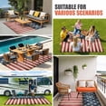 thumbnail image 3 of American Flag Outdoor Rug 4x6 Ft, Non Slip Washable Area Rug, Retro Blue Star Red Striped USA Flag Patio Rugs Carpet Runner, Large Floor Mat for Indoor/Outdoor Deck Porch Camping, 3 of 8