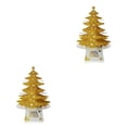 thumbnail image 3 of facefd 1/2/3 Tabletop Christmas Tree Light Artificial Xmas Decortaion Lighting Batter Operated Glow Gift Dining Table Home Ornament Set Gold 2PCS, 3 of 6