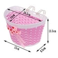 thumbnail image 5 of 2Pcs Kids Bike Basket, Ages 3-12, Kid's Bike Basket Kids Bike Accessories, 6 x 5.5 x 5.3inch, Blue,Pink, 5 of 6