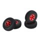 thumbnail image 5 of Juego de neumáticos RC de 4 Uds., tuerca de tornillo de goma de aleación de aluminio, manga cruzada pequeña, accesorios RC para coche Axial Scx24 1/24 RC, Rojo, 5 of 10